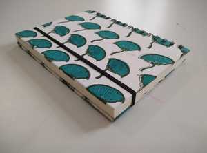 Printed Diary with Lupi <strong>Notebook</strong> Vintage Leather Journal - Handmade Deckle Paper Dairy With Floral Print Cover - Product Image 6
