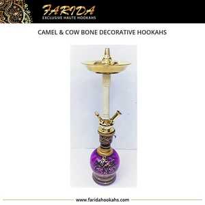 卸売プレミアム品質エジプト製手作りミニ骨Shisha Hukka Hookahsユニークなデザインラクダ牛装飾セットラッカー