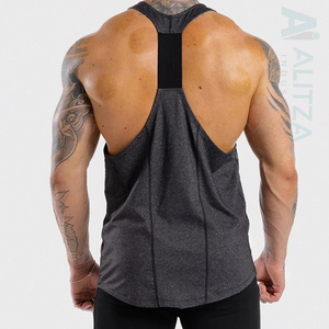 OEM Logo Retro Vintage Tank Top 100% Algodão Respirável Ginásio Stringer para Body Building Casual Running Casual Ringer <span class=keywords><strong>Plain</strong></span> Top