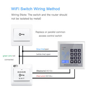 2023 Hot Tuya Smart APP Remote Control WiFi Door Exit <strong>Button</strong> <strong>Wireless</strong> Release <strong>Push</strong> Switch for Access Control <strong>System</strong> PST-WHMJ01 - Product Image 6
