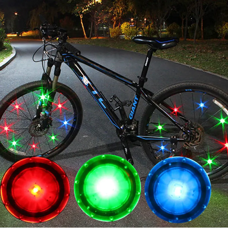 Chaude Mini extérieur coloré clignotant étanche Hotwhells LED vélo Cycle vélo pneu pneu roue a parlé lumière pour l'équitation de nuit