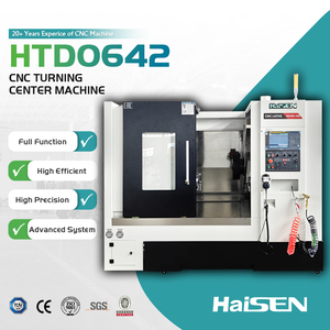 中国HTD0642多機能Fanuc Siemensパワーライブタレットスラントベッド金属フライスコンボCNCターニングセンター旋盤 - Product Image 1