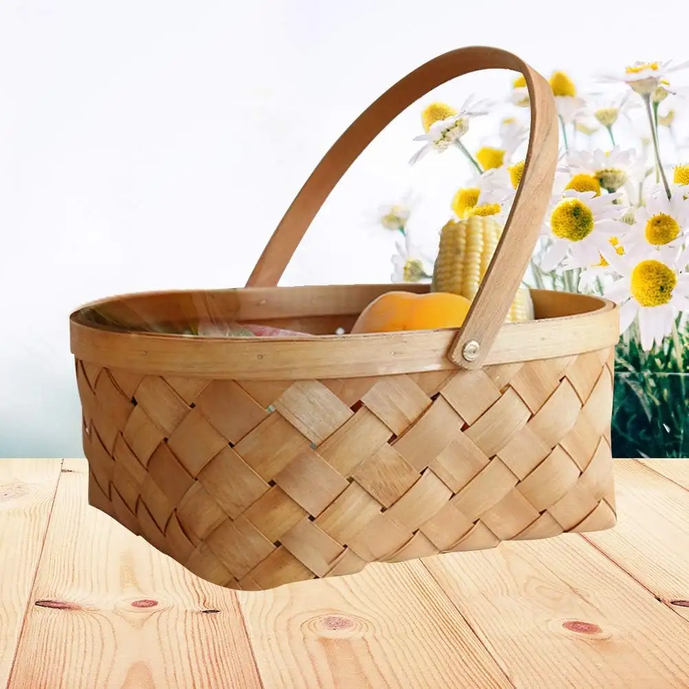 New design Set of wicker baskets natural rattan with handles picnic baskets for interior decoration made in Vietnam
