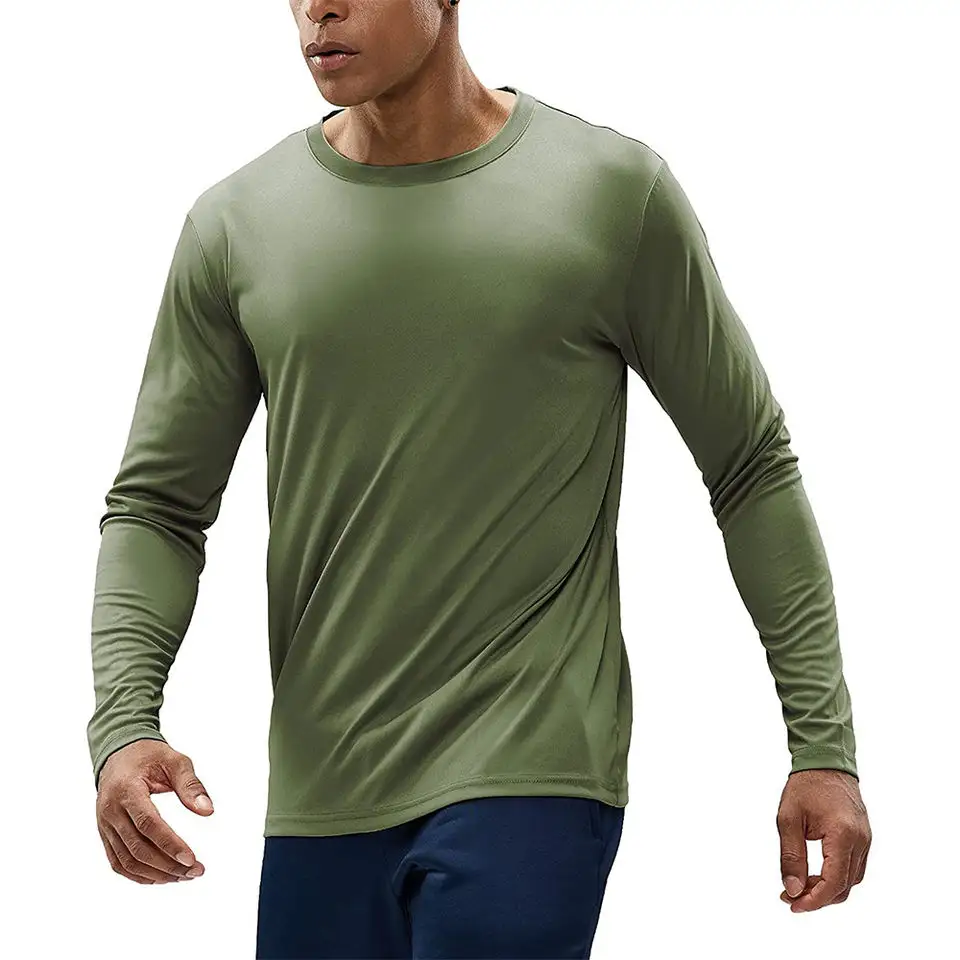 Camisetas de reciclagem de secagem rápida com proteção UV por atacado para homens, camisetas de pesca personalizadas