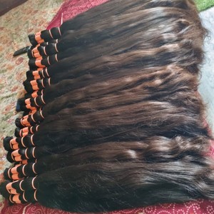 100% 生インドストレートヘアシルキー滑らかな本物の品質ブランド会社から卸売価格/生ヘアエクステンション