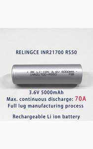 Đánh bại 50PL 70A sự phụ thuộc rs50 21700 Li-ion pin 5000mAh 3.6V cho xe tay ga công cụ e-xe đạp - Product Image 4