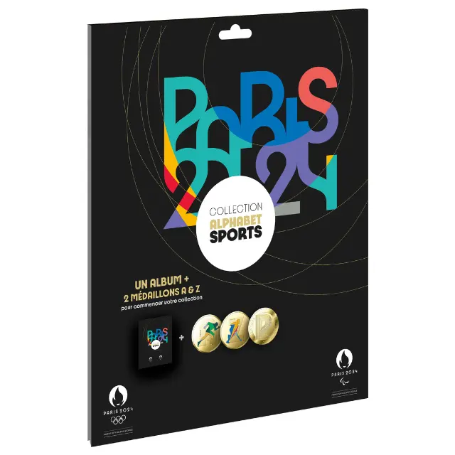 Medaglia scoperta kit moneta da raccogliere sul tema del gioco di parigi 2014