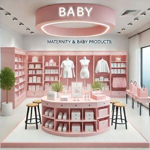 婴儿用品零售店定制商店配件生产商店固定装置婴儿零售店零售桌子