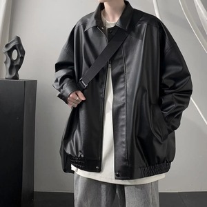 2024皮夹克低价高品质黑色泡沫夹克冬季男士皮夹克批发价便宜 - Product Image 4
