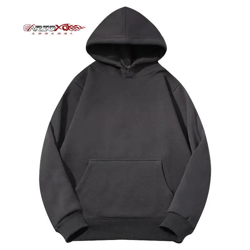 OEM Customized Graphic Plus Size Solid Color Hoodies Heavyweight Wholesale Market of Cotton Oversized Pullover Hoodies 500Gsm