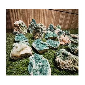 Ham yeşil Heulandite fantezi taşlar takı doğal ametist küme Geode Uruguay kristal küme süs enerji ametist Geode - Product Image 5