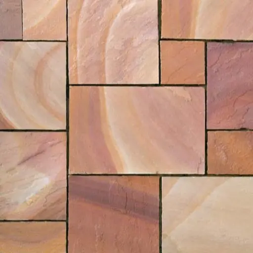 Impiallacciatura di piastrelle per pannelli a parete rossa Modak di alta qualità attraente realizzata al 100% naturale per la decorazione di pavimenti all'aperto
