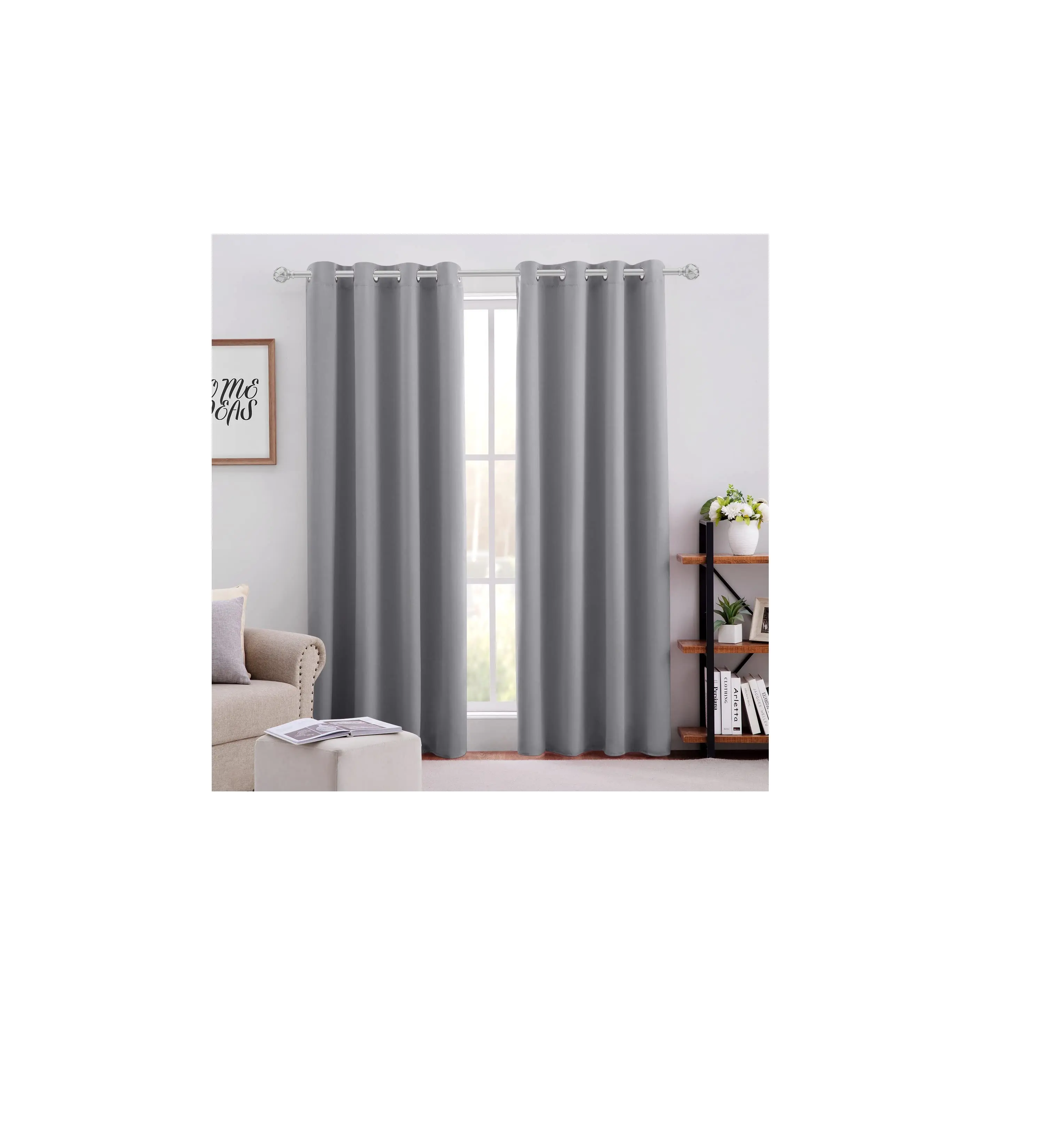 Factory supplier Readymade design Product Waterproof window Curtains Solid Colour Curtains for living room from India