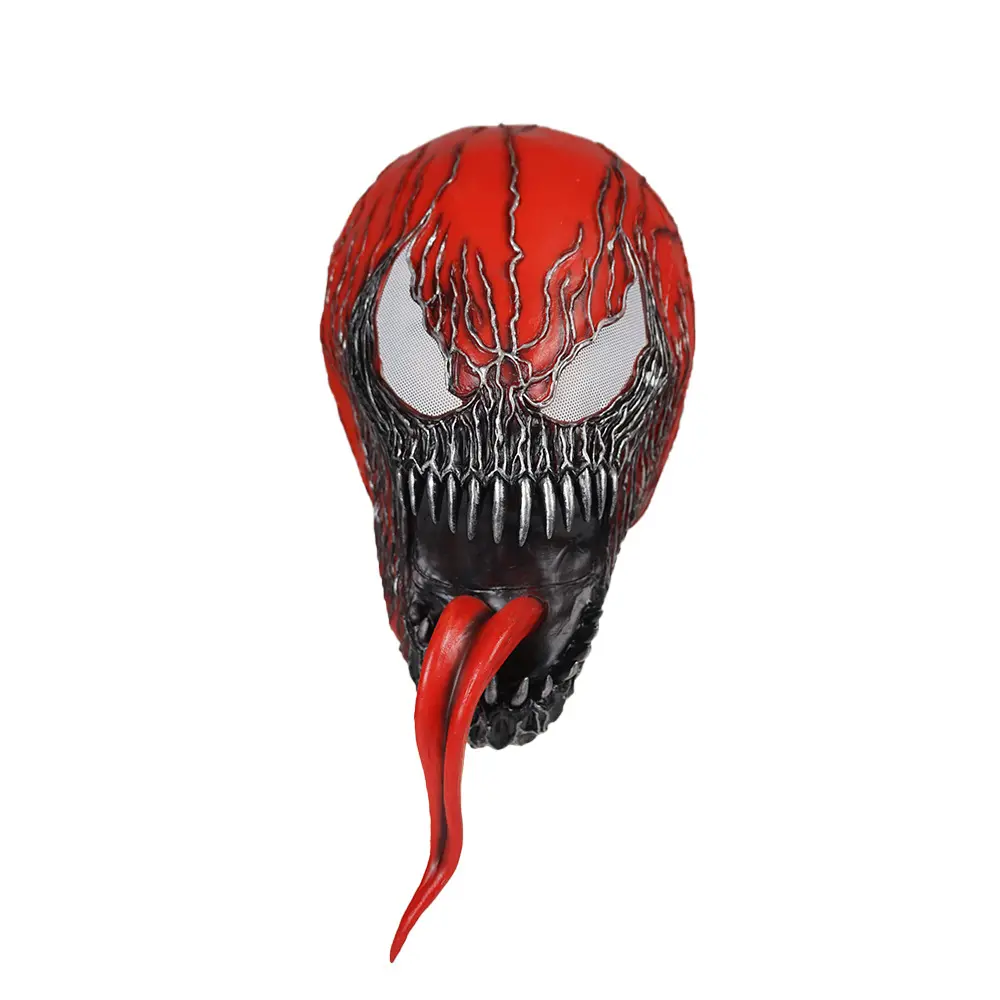 Nuevo superventas All-Red Venom Spider-Man Cosplay Avengers Venom Latex Mask Movie Character Headgear