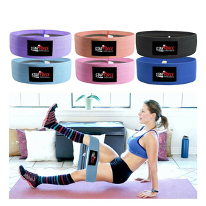 Bandas circulares de cadera hechas de látex y algodón para ejercicio de yoga Logotipo personalizado Fitness Bandas elásticas de resistencia Conjuntos de entrenamiento - Product Image 2