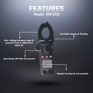 Profesyonel 600A TRMS kelepçe metre elektrik aletleri için en kaliteli çok fonksiyonlu dijital Tester - Product Image 2