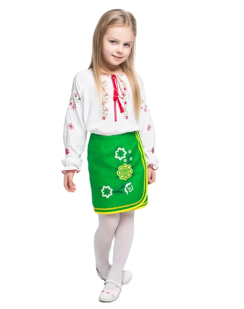 Blusa bordada ucraniana para crianças, blusa elegante e festiva com saias, nova coleção de 2024