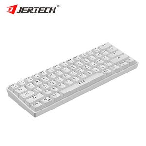 JK530 61-Key Jertech programable BT + Inalámbrico Recargable mini 6 tastatur Rosa Sakura Teclado mecánico intercambiable en caliente - Product Image 1