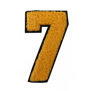 Transferência de calor Moda 3D Logo Big Letter Números e Nome Garment Chenille Patches Hoodies Custom Chenille Patches Personalizado