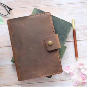 Leather <strong>Notebook</strong> and Notepad Office Teacher Student for <strong>Note</strong>-taking Genuine Leather Professional Planner