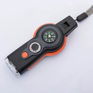 All'ingrosso 7-in-1 ABS fischietto di emergenza all'aperto bussola termometro luce LED Multi funzionale di sopravvivenza di emergenza fischio - Product Image 3