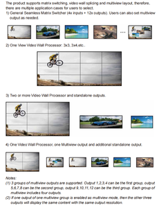 Conmutador de matriz HDMI sin costuras 4x8 Controlador de pared de video LED 4K60hz Matriz HDMI 4x8 Comandos de API de GUI WEB