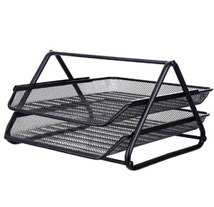 Three-layer <strong>File</strong> Tray Office Supplies Desktop A4 Metal Storage Management Rack Iron Mesh Multifunctional <strong>File</strong> Rack - Product Image 6