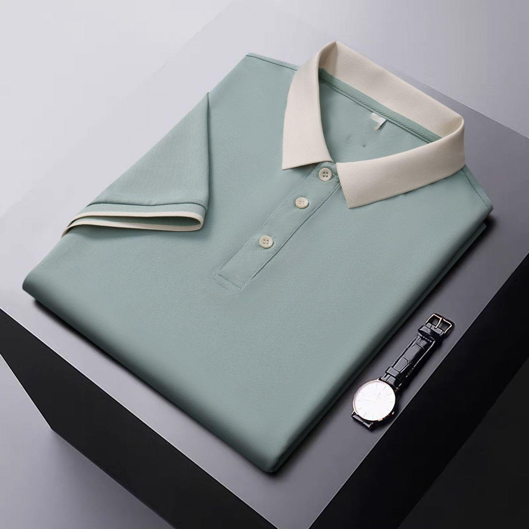 Style unisexe-vert pois avec col abricot