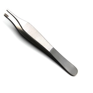 Oftalmik cerrahi aletler 12cm titanyum tıbbi forseps Adson kahverengi doku forseps 3mm diş ucu ile düz için - Product Image 1