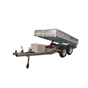 农用重型铝合金商用平板自卸农用卡车汽车拖拉机串联轴箱拖车 - Product Image 3