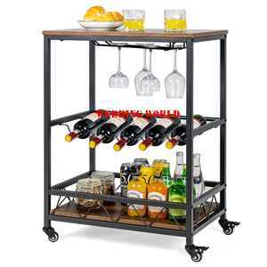 Gold Plated Metal Trolley <strong>Top</strong> <strong>Selling</strong> Handmade Luxurious <strong>Cart</strong> Round Shape Three Tier Serving Trolley at Affordable Price - Product Image 6