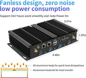 Core i7 4200U i5 4200U i3 kutulu 29fanless fansız Mini PC endüstriyel sağlam bilgisayar çift LAN 2 COM 6 COM HD-MI VGA WiFi Win10 - Product Image 5