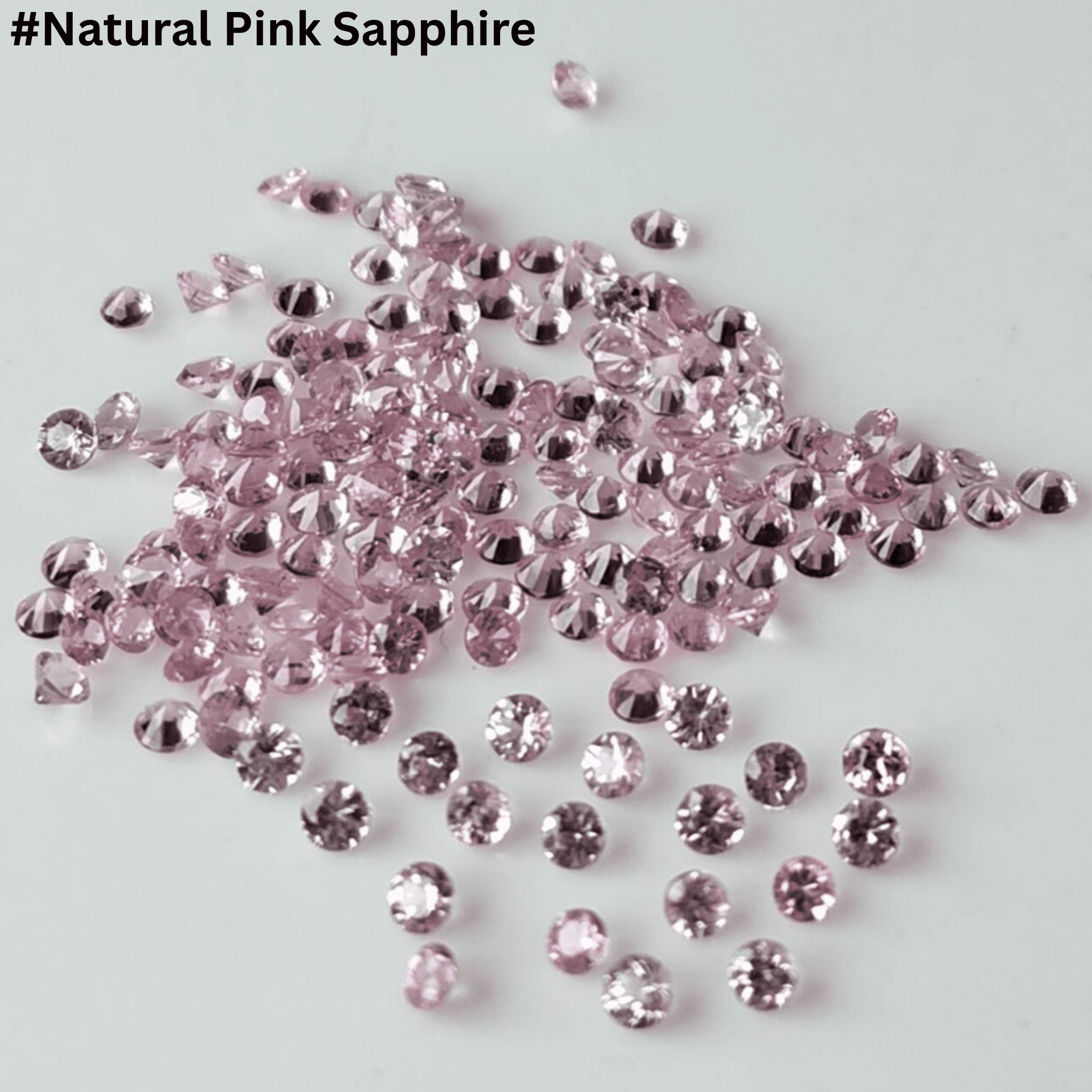 Saphir rose naturel