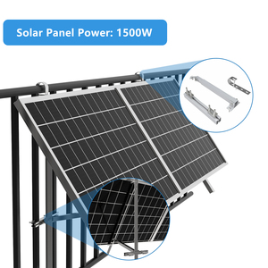 Sistema solar de varanda ajustável 800 W Suporte de montagem do painel 600 W Bateria de armazenamento de energia 600 W Conjunto de sistema de armazenamento de energia