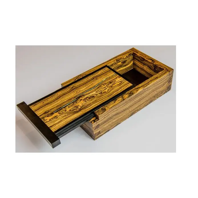 Деревянная коробка ручной работы и ручной работы, деревянная раздвижная коробка из розового дерева для продажи