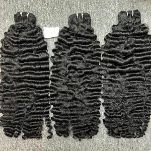 Top-Quality New <strong>Kind</strong> of Burmese Curly in Weft Wholesale <strong>Human</strong> Hair Extensions Raw Hair One Donor