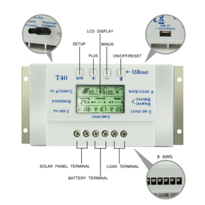 MPPT Modellname PWM Solar Char Controller 10A 20A 30A 40A 60A 80A Kapazität 12V/24V 0-Schicht-Prinzip für die Strom versorgung des Sonnensystems - Product Image 6