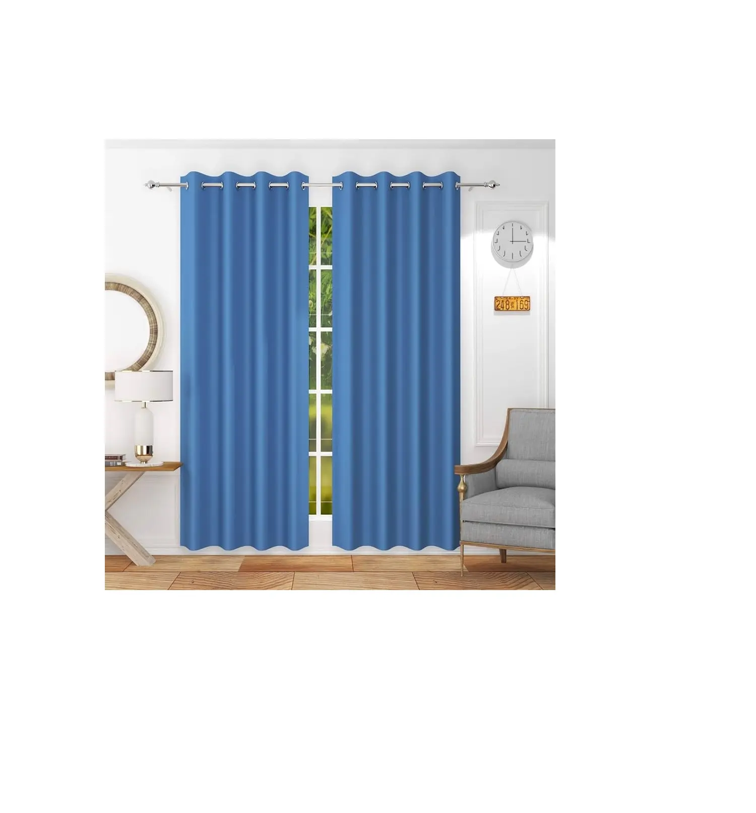 Kualitas baik readymade produk desain jendela tahan air warna Solid tirai untuk ruang tamu
