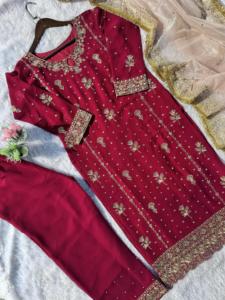 Unique Design Wedding and Party Wear Salwar Kameez With Matching Dupatta Available at Affordable Prices from <strong>India</strong> - Product Image 4