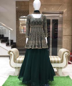 Party Wear Collection Top + Sharara Lowest Price Market Surat Gujarat Ethnic <strong>India</strong> Garment Alphanumero - Product Image 4