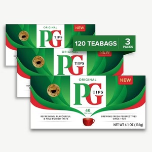 PG提示高级经典含咖啡因阿萨姆红茶40小袋散装3盒/瓶包装减肥
