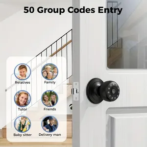 Serratura porta senza chiave con tastiera-100 codici personalizzati, serratura automatica, sicurezza Anti-sbirciamento, a batteria, facile installazione