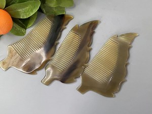 Natural Buffalo <strong>Horn</strong> Comb in Black Set 3 Comb With Different Size And <strong>Shape</strong> for home salon hair comb at cheap price BY HF CRAFTS - Product Image 4
