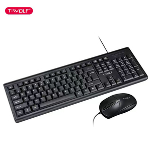 Shuoyin TWOLF TF500 2 en 1 con cable para ordenador portátil de oficina, kit combinado de teclado y ratón para oficina, negocios, PC de escritorio - Product Image 1