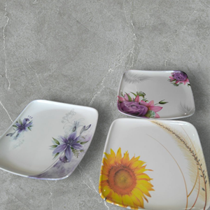 Vkl của nhà sản xuất bán buôn 41-Piece vuông Melamine Bộ đồ ăn cho 6 người chất lượng cao đặt bữa ăn tối - Product Image 3