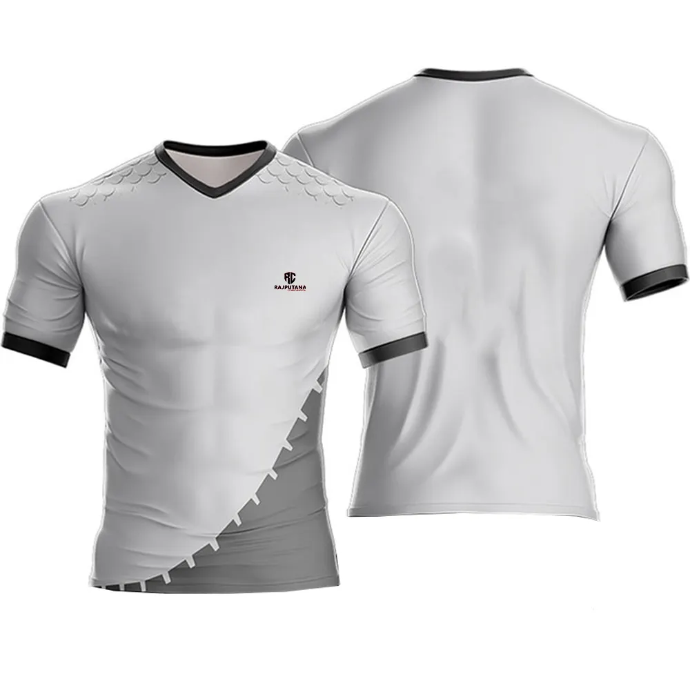 Fabrication de vêtements de sport Maillot de sublimation en coton et polyester Maillot de football unisexe imprimé de logo personnalisé