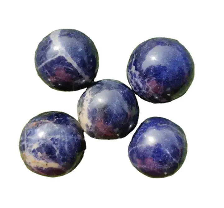 Esfera de sodalita semipreciosa, venta al por mayor, bolas de cristales a granel de piedras preciosas, tamaño mediano y grande a la venta en la India para regalos de ágata