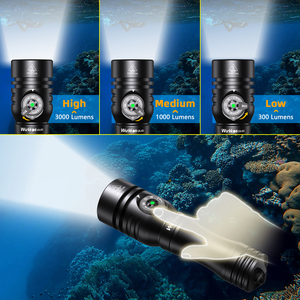 Wurkkos DL02 3000 Lumens 3 chế độ IPX8 không thấm nước Scuba <span class=keywords><strong>Diving</strong></span> đèn pin 100m dưới nước ánh sáng với chỉ số sức mạnh - Product Image 5