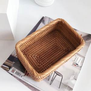 Vietnam dokuma Rattan depolama Bin sepet içinde el yapımı, gıda ve meyve Rattan mutfak depolama, rustik organizatör ve ekran kutusu - Product Image 5