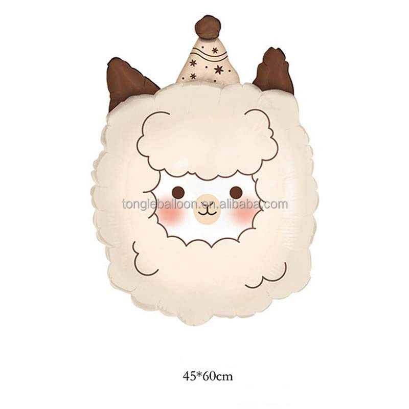 Alpaca Head Foil Balloon